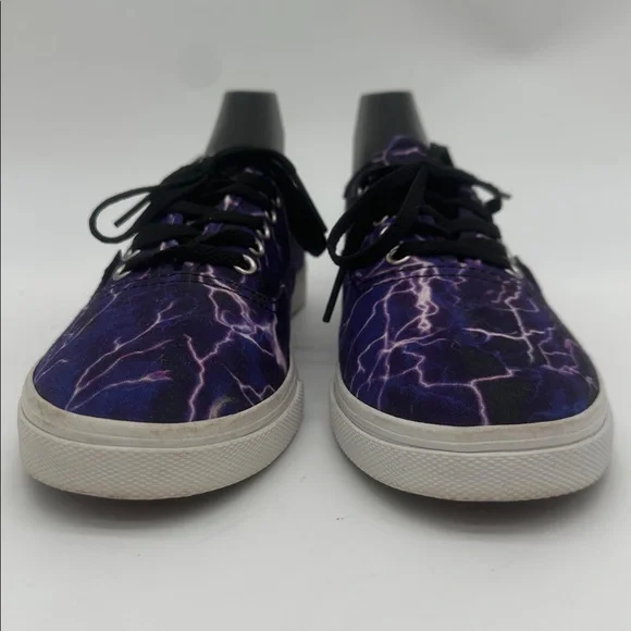 VANS Authentic LoPro Digi Lightning Purple Black White Women's Size 7.0 Men 5.5 - Picture 7 of 16